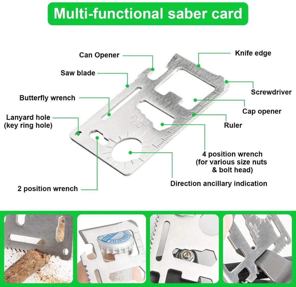 18-in-1 Outdoor Survival Gear Kit for Camping Trips